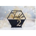 hexagon table number, wedding decoration, modern table numbers, birthday centerpiece, reception sign, anniversary decor, wood table numbers, bride and groom, boy baptism decor, communion decor, holiday party decor, graduation decor, mr and mrs seating