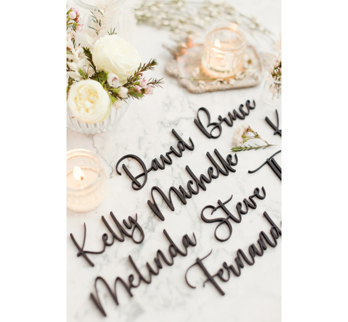 Wedding place card, laser cut names. Wedding place names, table name cards Wood place card